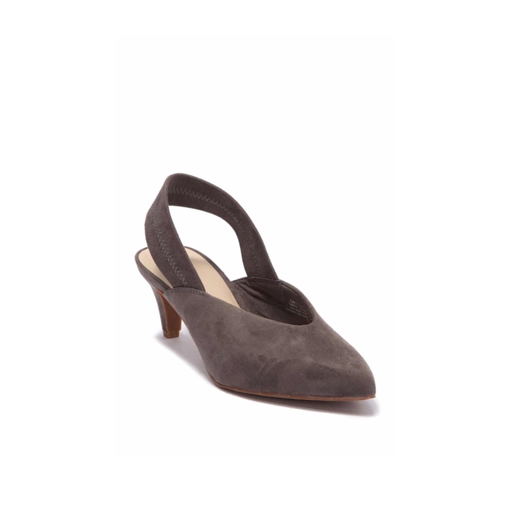 BC Footwear Suede Kitten Heel Slingback